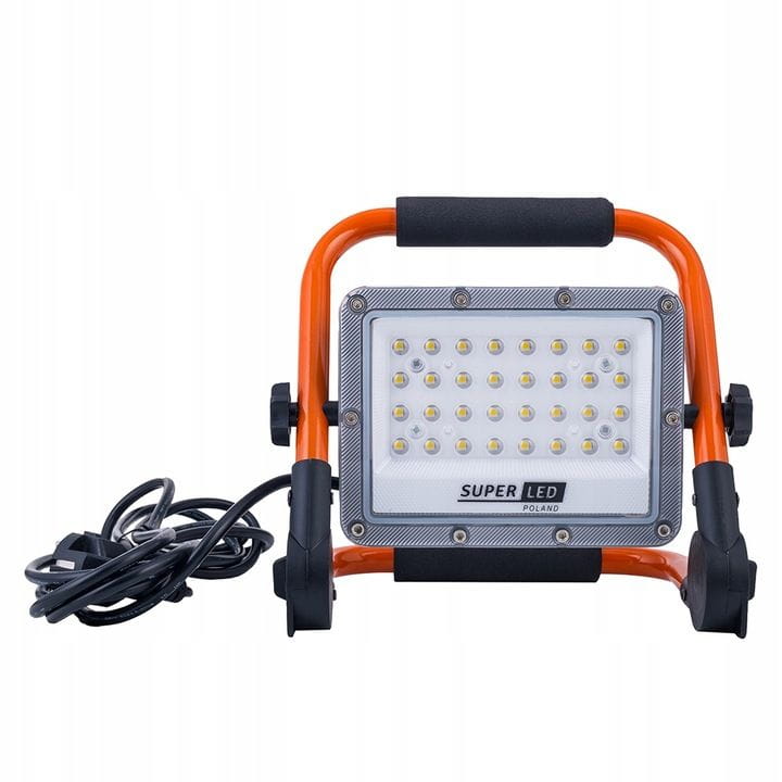 Halogen LED Budowlany 50W 5500lm + Uchwyt z wtyczką