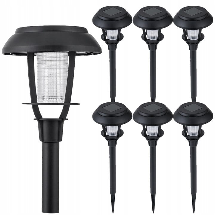 6x Lampa solarna LED Latarnia ogrodowa wbijana słupek latarenka