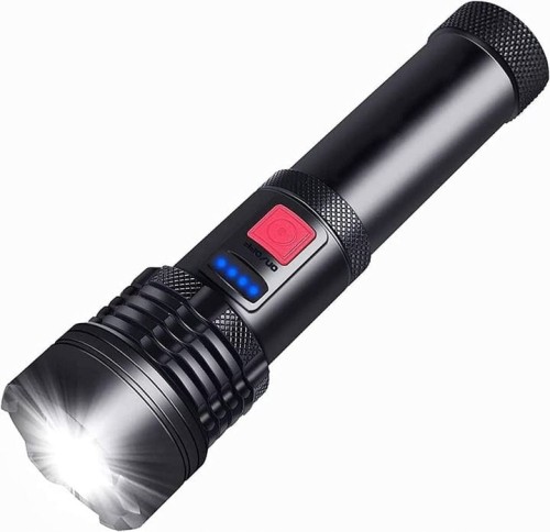 Latarka taktyczna LED P90 LED Akumulatorowa USB Zoom 6 funkcji