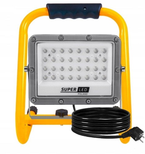 Halogen LED Budowlany 50W 5500lm Uchwyt Przenośny przewód 230V z wtyczką