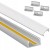 Profil LED aluminiowy do taśm natynkowy 2m + klosz mleczny