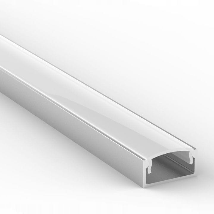 Profil LED aluminiowy do taśm natynkowy 2m + klosz mleczny