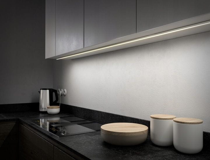 Profil LED aluminiowy do taśm natynkowy 2m + klosz mleczny