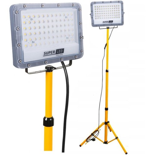 Halogen LED Statyw Naświetlacz Budowlany 50W LED 5500 lm BZ SuperLED