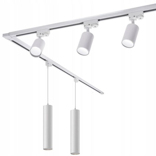 Zestaw szynowy Szynoprzewód 3m + 2x Lampa wisząca + 3x reflektor SuperLED