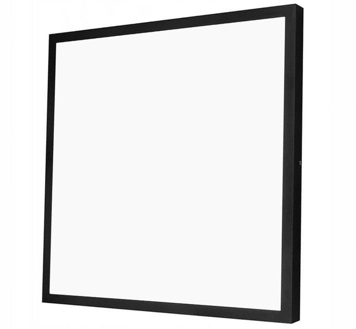 Panel LED natynkowy 40W czarny 60x60cm kwadrat neutralny