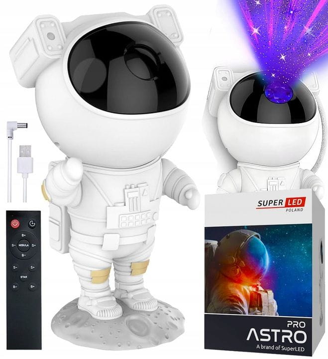 Projektor Gwiazd Pro Astronauta Galaxy Rzutnik laserowy 3D + pilot