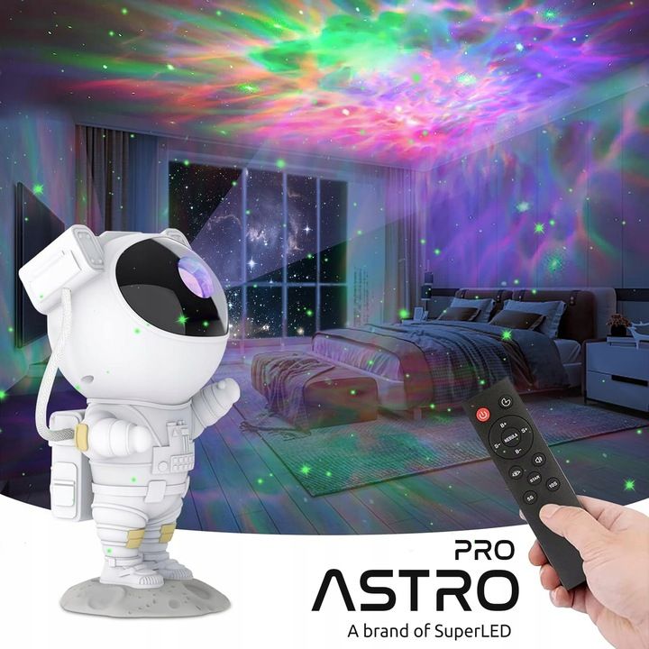 Projektor Gwiazd Pro Astronauta Galaxy Rzutnik laserowy 3D + pilot