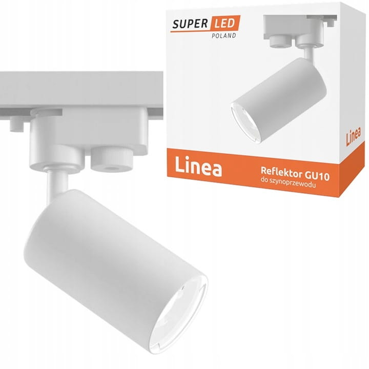 Reflektor szynowy LED lampa na żarówkę 8x GU10 + szynoprzewód 2m SuperLED