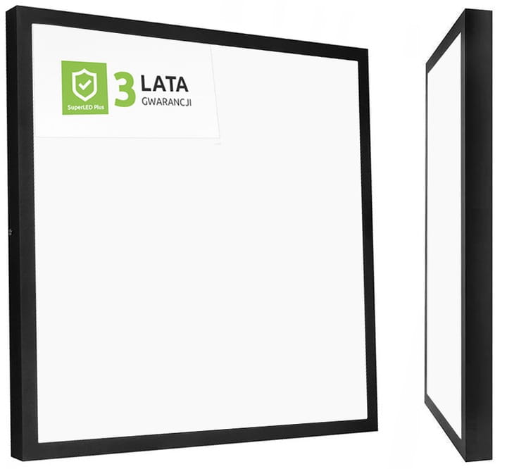Panel LED 60W Natynkowy Czarny 60x60cm