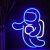 Lampa Neon LED na ścianę Lampka nocna Astronauta USB 5V SuperLED