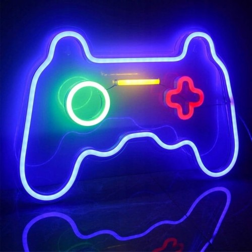 Lampa Neon LED na ścianę Lampka nocna Game Pad Gamer USB 5V SuperLED