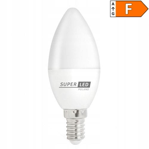 Żarówka LED E14 C37 4W SMD 400lm świeczka biała zimna NIE MRUGA