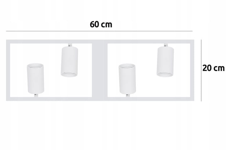 Lampa sufitowa GU10 Oprawa Szyna Reflektor 4x GU10 Kinkiet SuperLED