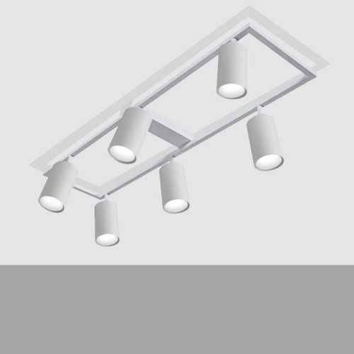 Lampa sufitowa GU10 Oprawa Szyna Reflektor 6x GU10 Kinkiet SuperLED