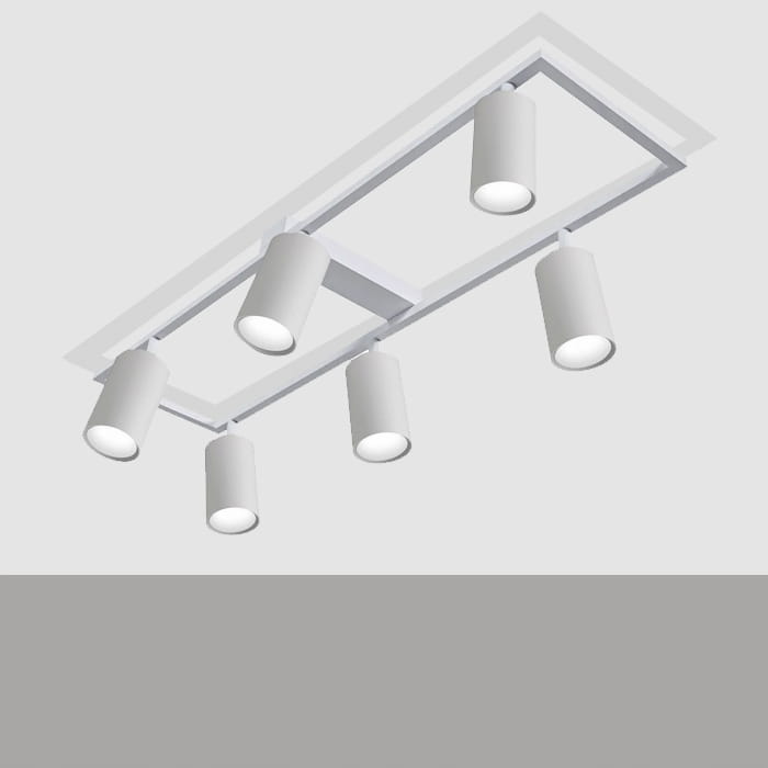 Lampa sufitowa GU10 Oprawa Szyna Reflektor 6x GU10 Kinkiet SuperLED