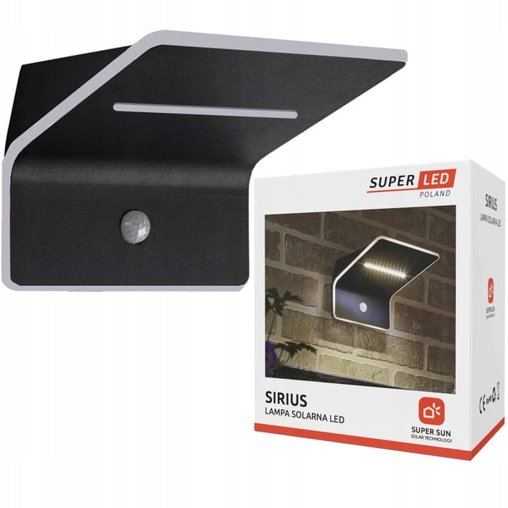 Lampa Solarna Kinkiet LED Czujnik Ruchu Zmierzchu SUPER MOCNY Naświetlacz