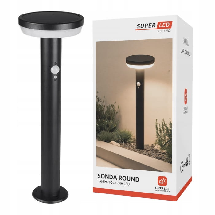 Lampa ogrodowa LED SOLARNA 600 lm SŁUPEK OGRODOWY 50 cm PREMIUM