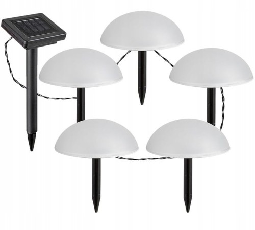 Lampa ogrodowa solarna LED Kule solarne wbijane Półkule z grotem