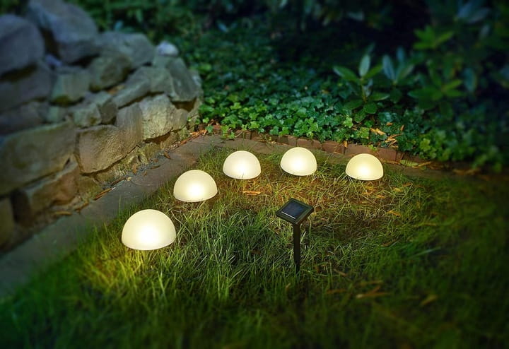 Lampa ogrodowa solarna LED Kule solarne wbijane Półkule z grotem