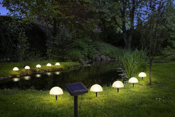 Lampa ogrodowa solarna LED Kule solarne wbijane Półkule z grotem