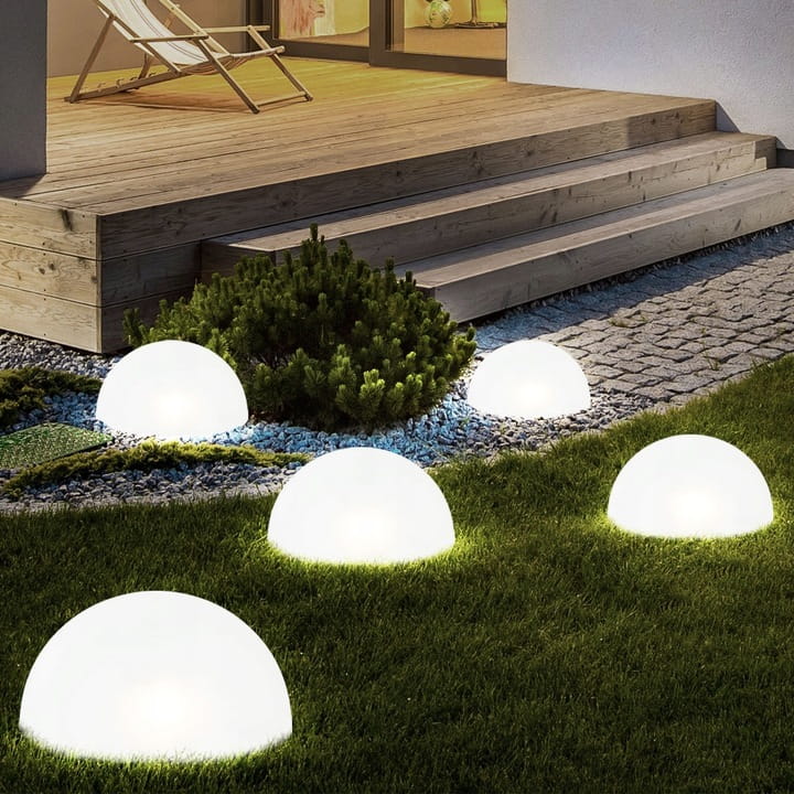 Lampa ogrodowa solarna LED Kule solarne wbijane Półkule z grotem