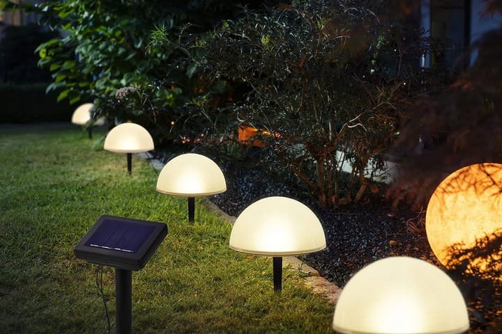 Lampa ogrodowa solarna LED Kule solarne wbijane Półkule z grotem