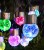 Lampa Ogrodowa LED Solarna Kula Wisząca Szklana Girlanda RGB SuperLED