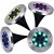4x Lampa solarna LED RGB ogrodowa wbijana gruntowa dysk