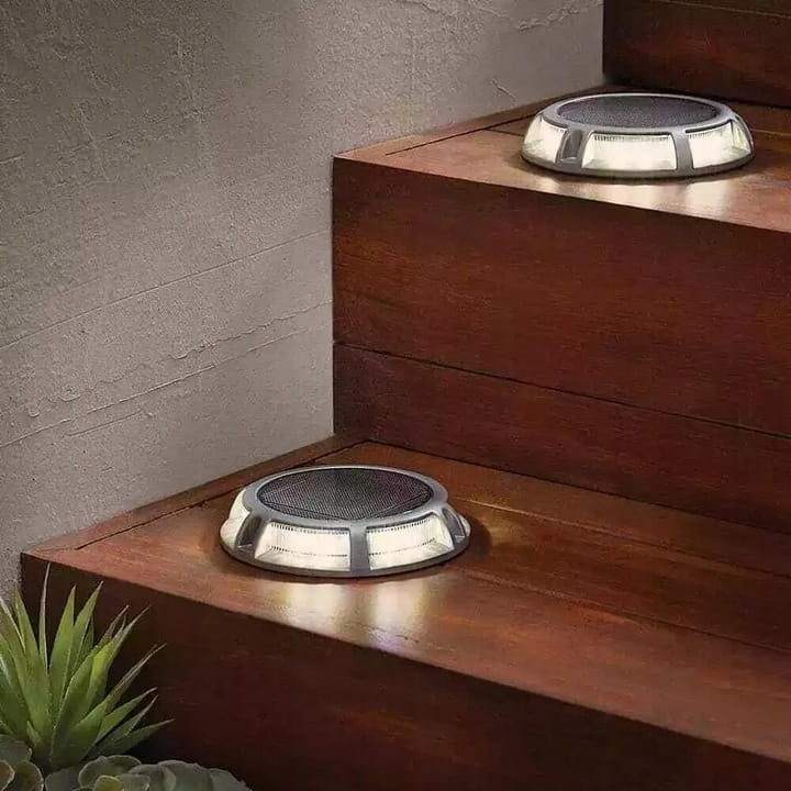 Zestaw 4x Lampa solarna LED wbijana gruntowa ogrodowa Dysk SuperLED PREMIUM