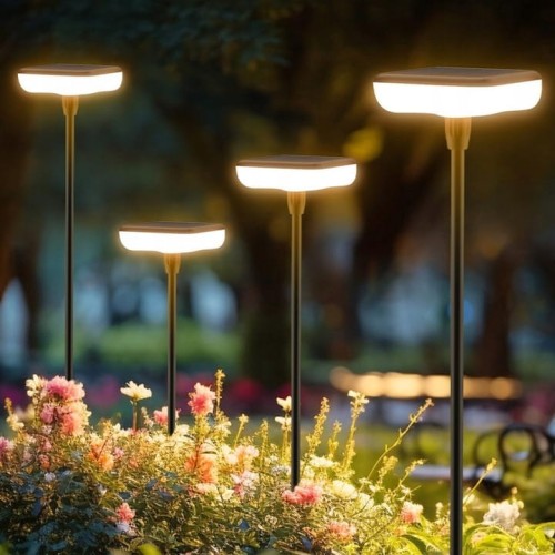 4x Lampa solarna LED wbijana ogrodowa Grzybki Świetlne solarne LED