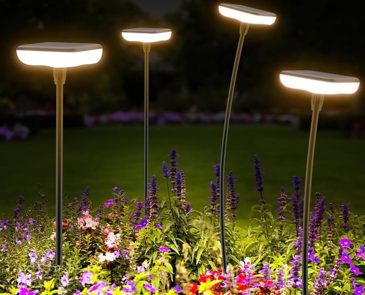 4x Lampa solarna LED wbijana ogrodowa Grzybki Świetlne solarne LED