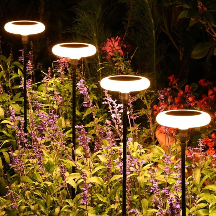 4x Lampa solarna LED ogrodowa wbijana 76 cm Lampki Grzybki 3000K