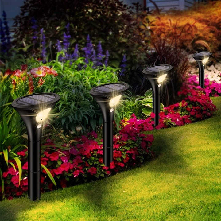 Zestaw 2x Lampa solarna LED wbijana ogrodowa PREMIUM ciepła SuperLED