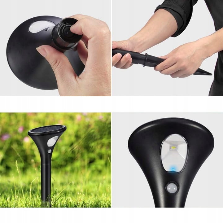 Zestaw 2x Lampa solarna LED wbijana ogrodowa PREMIUM ciepła SuperLED