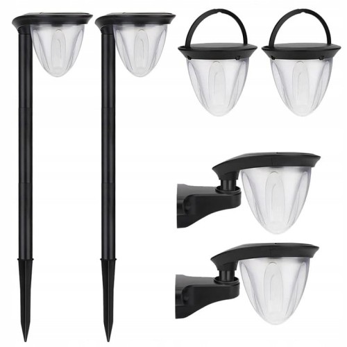 Zestaw 2x Lampa solarna LED wbijana ogrodowa PREMIUM ciepła SuperLED