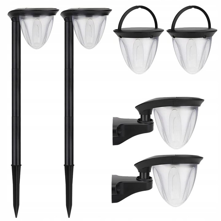 Zestaw 2x Lampa solarna LED wbijana ogrodowa PREMIUM ciepła SuperLED