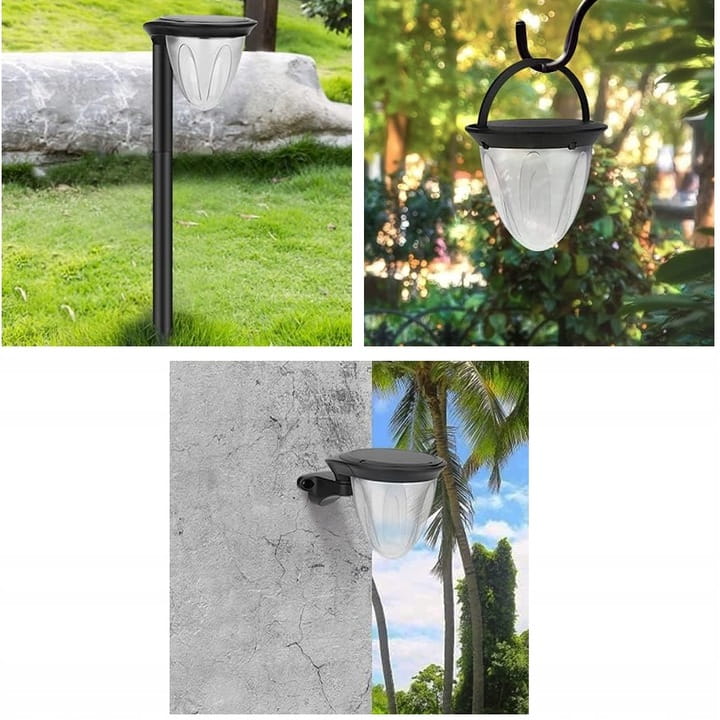 Zestaw 2x Lampa solarna LED wbijana ogrodowa PREMIUM ciepła SuperLED