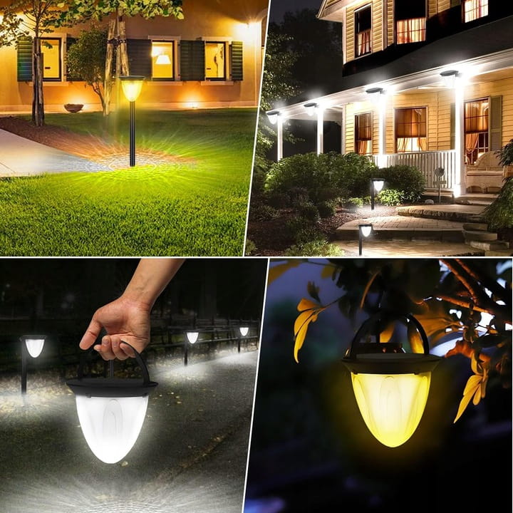 Zestaw 2x Lampa solarna LED wbijana ogrodowa PREMIUM ciepła SuperLED