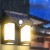 Lampa solarna LED elewacyjna podwójna kinkiet z czujnikiem filament