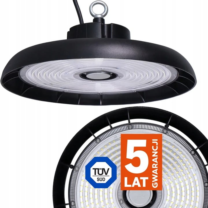 Lampa Przemysłowa LED High Bay UFO 150W 21000lm IP65 magazyn hala 5 lat gw