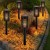 3x Lampa solarna LED ogrodowa POCHODNIA PŁOMIEŃ wbijana Ażurowa