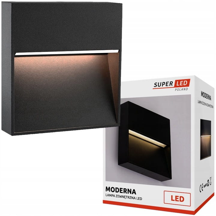 Kinkiet Lampa zewnętrzna elewacyjna Schodowa 5W = 550 lm 4000K SuperLED