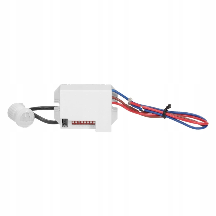CZUJNIK RUCHU Z ZEWNĘTRZNYM SENSOREM 360° LED SONDA ZMIERZCHU PIR 230V MINI
