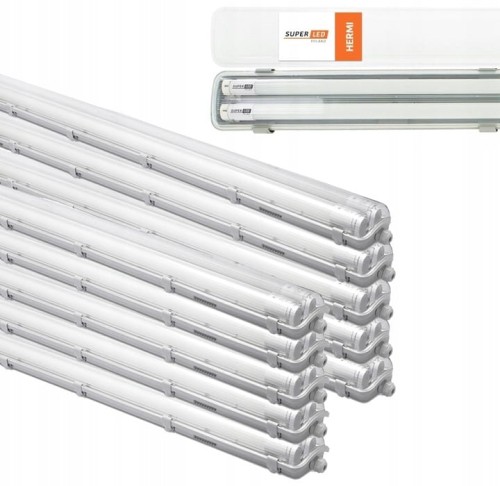 10x Opr. hermetyczna 120cm + 20x Świetlówki LED BZ
