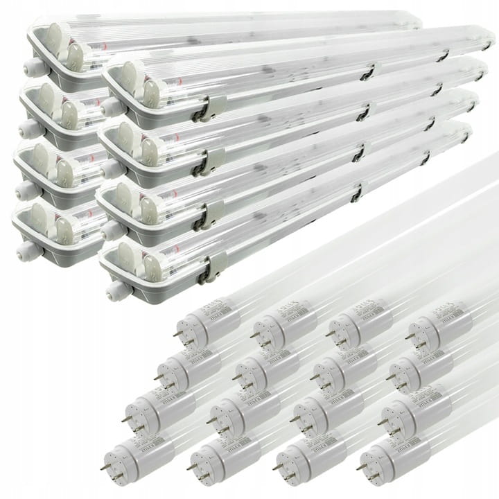 8x Oprawa hermetyczna 120 + 16x świetlówka LED