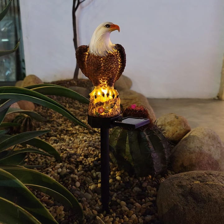 Lampa solarna LED Orzeł z czujnik zmierzchu ogrodowa