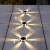 Zestaw 4x Lampa solarna LED wbijana gruntowa ogrodowa Dysk podwójne LED