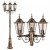 Lampa ogrodowa stojąca Słupek Latarnia 3x E27 LED 200 cm Retro