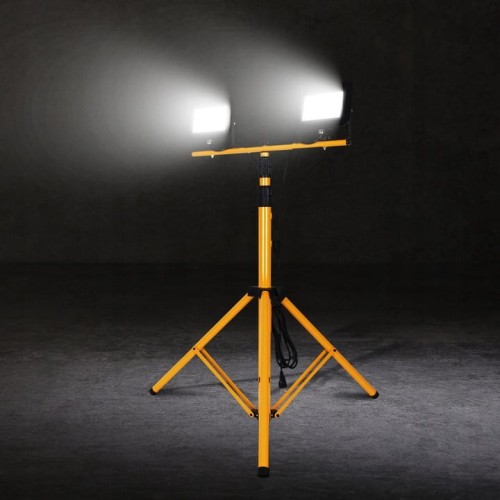 Halogen LED Statyw + Naświetlacz Budowlany 2x 100W LED 22000 lm + przewód
